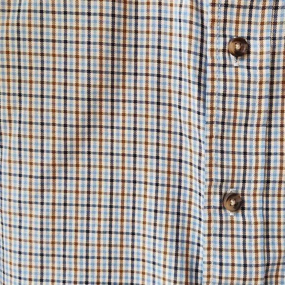 5/$15 Arrow men's XXL (18-18 1/2) plaid button-down dress shirt - Picture 2 of 8